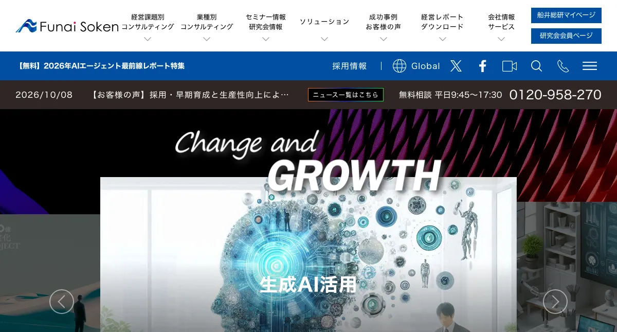 株式会社船井総合研究所の公式サイト